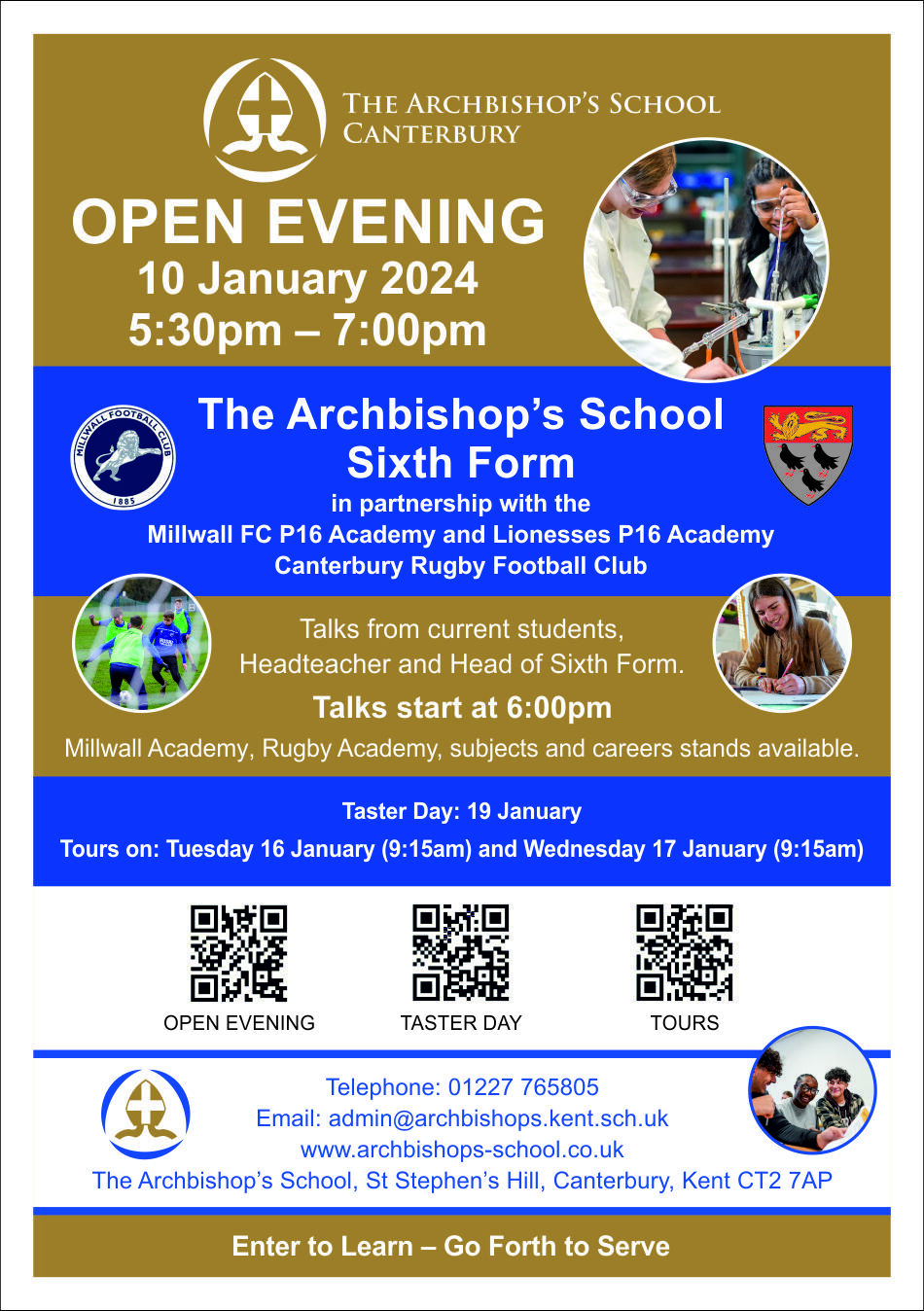 Sixth Form Open Evening 2024 Poster for Social Media