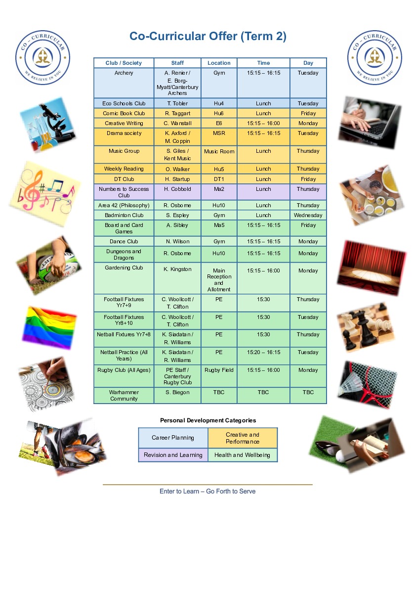Co Curricular Offer (Term 2)   25 26